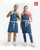 hedley & bennett Essential Chef Apron, Bib & Pockets, Georgia Blue