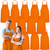 GREEN LIFESTYLE 12 Pack Professional Chef Apron – Grilling Aprons for Men, Waterproof Cooking Apron for BBQ, Work or Restaurant Use, Kitchen Aprons for Women – Orange, No Pockets