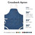 hedley & bennett Crossback Chef Apron, Pockets & Towel Loop, Georgia Blue