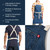 hedley & bennett Crossback Chef Apron, Pockets & Towel Loop, Georgia Blue