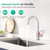CREA Touchless Kitchen Faucet Infrared Sensor,2 Water Modes Motion Activated Bar Sink Faucets 1 Hole Single Handle 360° Swivel High Arc Brushed Nickel Stainless Steel