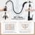 Touchless Kitchen Sink Faucet with Pull Down Sprayer, Herogo Matte Black Stainless Steel Motion Sensor Faucet with Soap Dispenser, Single Handle Smart Activated Kitchen Tap for Farmhouse RV Sink