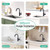 CREA Automatic Touchless Bar Faucet, Smart Infrared Motion Sensor Faucet for Kitchen Prep Sink or Bathroom Vanity, Stainless Steel 360° Swivel Single Handle 1 Hole, Matte Black