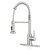 KHQF Kitchen Faucet with Pull Down Sprayer, Brushed Nickel