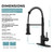 KHQF Kitchen Faucet with Pull Down Sprayer Matte Black
