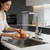 FEELSO 4-Mode Kitchen Sink Faucet, Pull Down Sprayer, Brushed Nickel