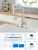 Touchless Kitchen Faucets with Pull Down Sprayer,Waterfall Kitchen Sink Faucet,Commercial Utility Stainless Steel Kitchen Faucets,Single Handle Kitchen Sink Faucet for 3 Function,Brushed