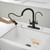 Black Kitchen Faucets with Water Filter and Pull Down Sprayer,Kitchen Sink Faucet,Two Handle Kitchen Sink Faucet with Pull Down Sprayer for 3 Function,Kitchen Faucets Without Water Filtration Device