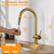 Touchless Kitchen Faucet, Brushed Gold Sink Faucet with Motion Sensor