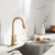 Moen Orivesi Bronzed Gold One-Handle High Arc Pulldown Kitchen Faucet with Power Boost, 87891BZG