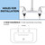 SHACO Kitchen Faucets, 13 Inch High Arc 2 Handle 8 Inch Centerset Kitchen Sink Faucet with Supply Line, 360° Rotating Spout 2 or 3 Hole Mount, Brushed Nickel, SC-KF200
