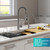 KRAUS Stainless Steel 18 in Touchless Pull Down Kitchen Faucet KSF-1610SFS