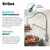 KRAUS Brushed Brass 18 in Touchless Pull Down Kitchen Faucet KSF-1610BB