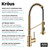 KRAUS Brushed Brass 18 in Touchless Pull Down Kitchen Faucet KSF-1610BB