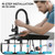 LUFG Matte Black Kitchen Faucet with Pull Down Sprayer and Deck Plate