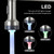 DJS LED Kitchen Sink Faucet Pull Down Sprayer Single Handle Brushed Nickel