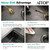ATTOP 33 Inch Black Drop in Double Bowls Kitchen Sink