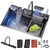 FIVIXIL Kitchen sink double waterfall sink with LED display with cup washer, soap dispenser, waterfall mixer, worktop controller, etc. workstation kitchen sink (Gun grey, 29.5 * 18.1 * 8.7 IN)