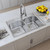 Precyon 33x22 Drop In Double Bowl 33 Inch 50/50 Topmount Kitchen Sink