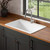 Sinkology Jackson 33 in White Fireclay Drop-In Kitchen Sink, 1-Hole