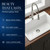 Sinkology Jackson 33 in White Fireclay Drop-In Kitchen Sink, 1-Hole