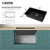 Kichae 30 x 19 Undermount Kitchen Sink Black Granite Composite Workstation