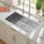 33 x 22 Drop In Kitchen Sink, T304 18 Gauge Stainless Steel, Dual Mount