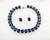 Faship Navy Blue Rectangle Crystal Statement Necklace Earrings Set - Navy Blue