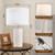 Star Diamond Ceramic Table Lamps Set of 2 - Beige Nightstand Lamps 23"