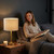 JINGOE 16.5" Gold Table Lamps Set of 2 with Linen Shades, Modern Bedside Lamps for Living Room, Bedroom, Nightstand, Buffet and Entryway(Bulb NOT Included)