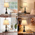 Touch Lamps for Nightstand, 3 Way Dimmable Bedside Lamps with USB C+A Ports