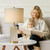 25" Ceramic Touch Table Lamp Set of 2 for bedroom and Living Room White