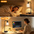SIBRILLE Industrial Table Lamps with Linen Shade, Set of 2 Fully Dimmable Bedside Lamps with USB A+C Ports and Outlet, Black Nightstand Desk Lamps for Bedrooms Living Room Office, 2 LED Bulbs Included