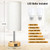 Fenmzee Bedside Table Lamp Set of 2 - Dimmable Touch, USB A+C, AC Outlet 3-Way Dimmable, LED Bulb Included, USB C+A Charging Ports, Cream Fabric Lampshade, Metal Base, 14in Small Bedroom Lamps Set