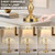 MOUVOVO 28" Tall Modern Table Lamps Set of 2 with USB A+C Ports and AC Outlet, 3 Way Touch Metal Bedside Lamps for Bedroom, Gold Farmhouse Nightstand Lamps for Living Room