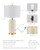 VISDANFO 22.5" Cream White Modern Ceramic Table Lamps Set of 2 for Bedroom