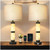 KIVDITZO 27.5" Alabaster Table Lamps Set of 2 with Night Light for Bedroom