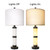 KIVDITZO 27.5" Alabaster Table Lamps Set of 2 with Night Light for Bedroom