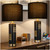 KIVDITZO 27.5" Faux Stone Table Lamps Set of 2 with USB and Night Light