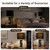 KIVDITZO 27.5" Faux Stone Table Lamps Set of 2 with USB and Night Light