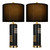 KIVDITZO 27.5" Faux Stone Table Lamps Set of 2 with USB and Night Light