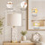 KIVDITZO 24" Translucent Travertine Table Lamps Set of 2 with Night Light