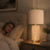 KIVDITZO 24" Translucent Travertine Table Lamps Set of 2 with Night Light