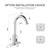 Automatic Touchless Bathroom Sink Faucet Motion Sensor Commercial Kitchen Hands Free Faucet with Hole Cover Plate,AC/DC Powered, Public Sink Faucet,Chrome (Chrome High)