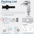 Herogo Touchless Bathroom Sink Faucet, Automatic Sensor Brushed Nickel Waterfall Stainless Steel Bathroom Faucet with Brass Pop Up Drain for Vanity RV Lavatory Farmhouse