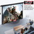 Motorized Projector Screen - Indoor and Outdoor Movies Screen Electric Projector Screen W/Remote Control (120 inch)