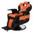 Winado All Purpose Heavy Duty Reclining Barber Chair, Black-Orange