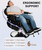 Felivine Heavy Duty Barber Chairs for Barbershop Reclining Barber Chair with Adjustable Headrest & Footrest, All-Purpose Barber Chairs for Home Adjustable Hydraulic 360° Swivel, Strip Black Sliver