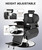 Felivine Heavy Duty Barber Chairs for Barbershop Reclining Barber Chair with Adjustable Headrest & Footrest, All-Purpose Barber Chairs for Home Adjustable Hydraulic 360° Swivel, Strip Black Sliver