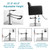 OUTMASTER Black Barber Salon Hairdresser Chair - Capacity 330 Lbs